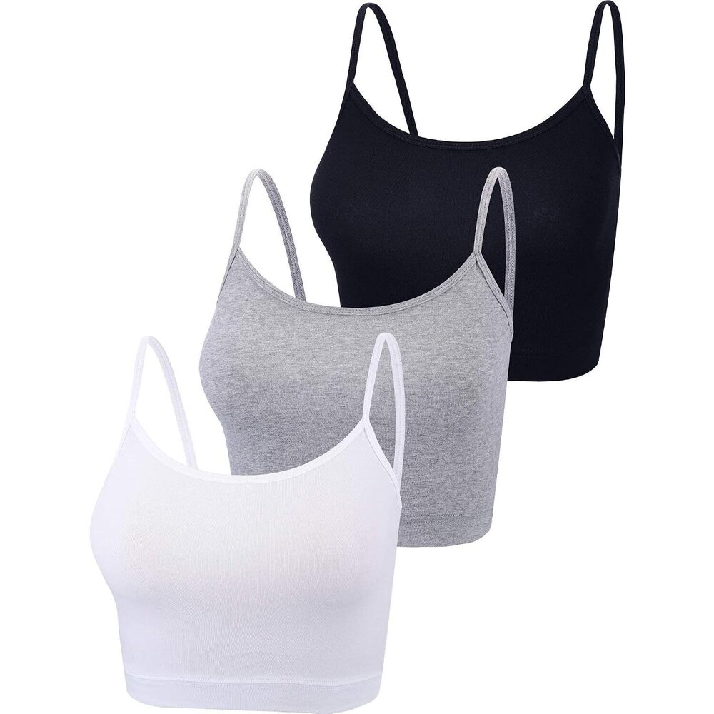 Crop Camisole Top Spaghetti Strap Tank Sleeveless Crop Tank Top for Women(3